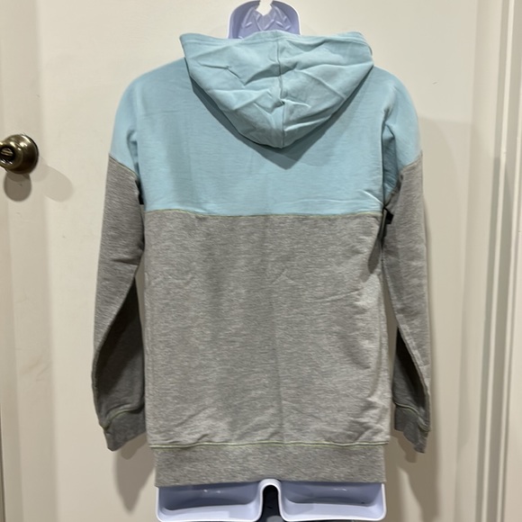 NWT Ideology Never Quit Colorblock Blue and Gray Hoodie Size Juniors XL - Picture 4 of 7